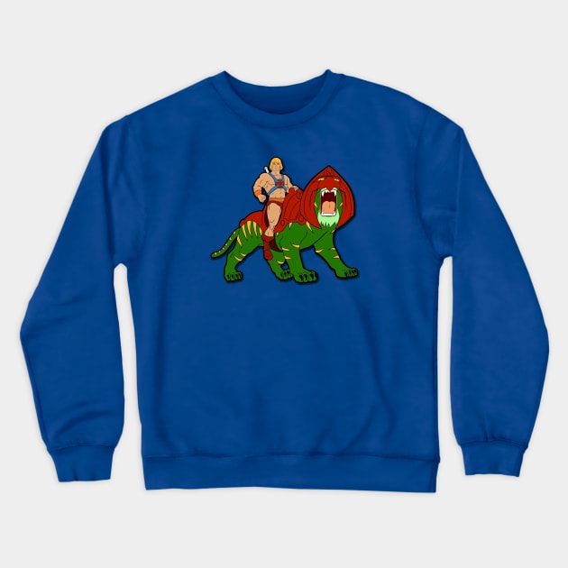 He-Man and Battle Cat Crewneck Sweatshirt by BigOrangeShirtShop